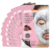 Purederm masque bulle noire volcanique – purification et fraîcheur visibles sur la peau