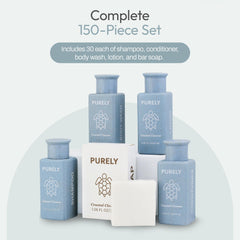 Shampoing mini Purely, bouteille compacte utile pour les séjours et kits d’accueil