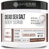 PureSCRUBS gommage-corps santal pot : peau satinée et douceur durable.
