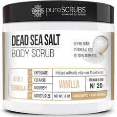 pureSCRUBS gommage vanille en bocal; exfoliation douce et parfum vanillé