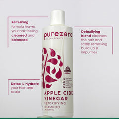 Purezero bouteille-apres-shampooing-vinaigre-pomme, démêle en douceur et hydrate les longueurs.