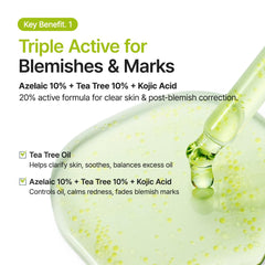 PURITO Azelaic Acid 10% ingredients overview highlighting azelaic and kojic acids for clearer pores.