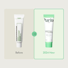 Texture légère de la crème Purito Centella sans parfum pour le quotidien