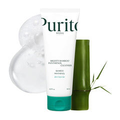 Purito Mighty Bamboo Panthenol Cleanser — bouteille, lavage doux qui respecte la barrière et apporte de la fraîcheur.