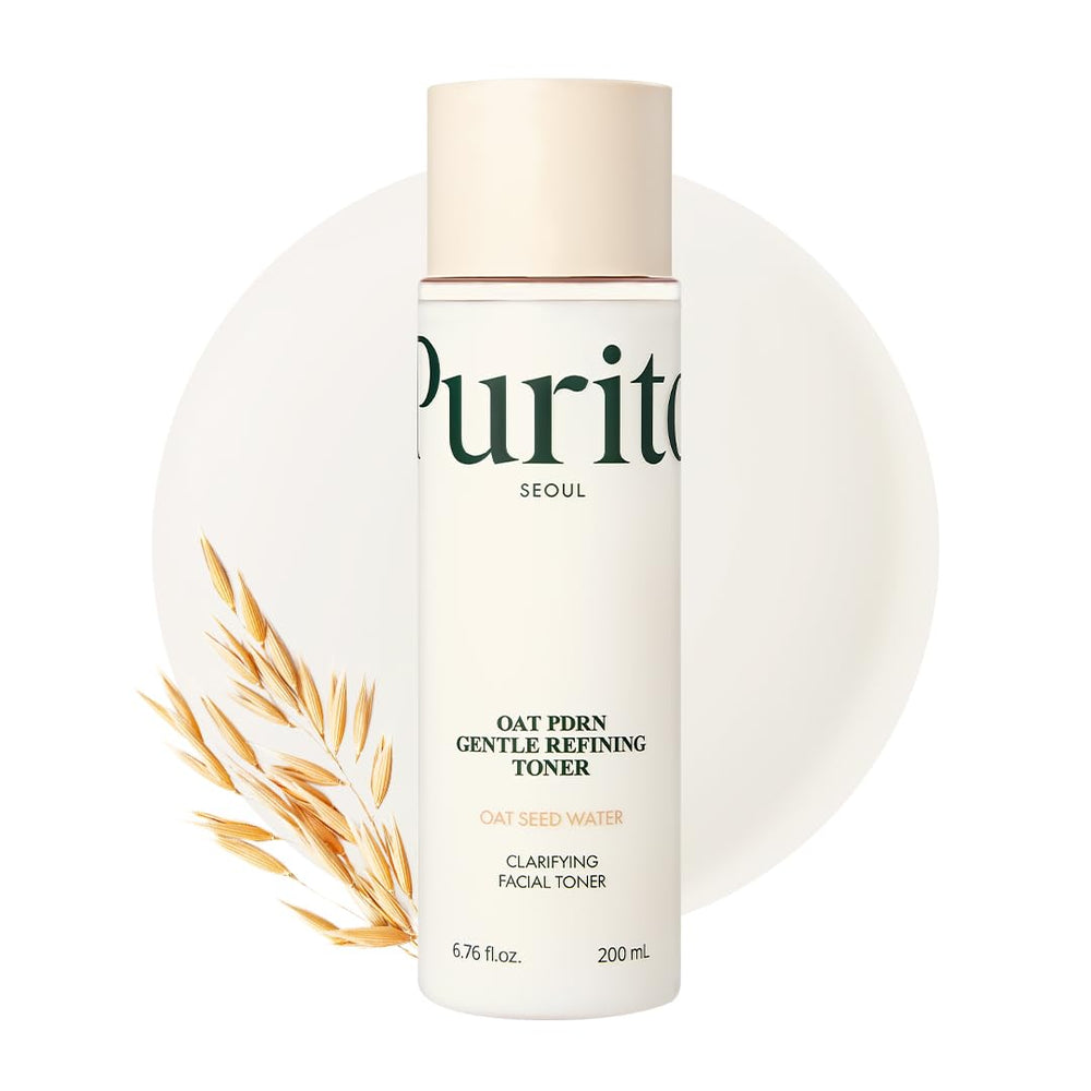 Purito tonique avoine PDRN — bouteille claire et hydratation douce pour peau sensible.