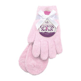 Chaussettes roses peluche PURPLE CANYON pour hydratation des pieds