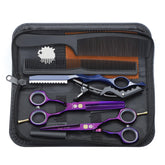 Purple Dragon ciseaux coupe-cheveux 5,5 pouces avec tranchants durables pour précision.