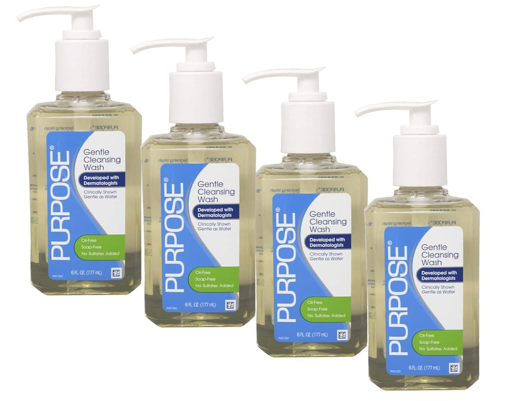 Purpose Gentle Cleansing Wash en bouteille 6 oz, texture douce pour la peau.