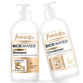 PureRootss Shampoing eau riz flacon versement, démarrage facile pour cheveux fins
