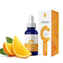 Pursonic Sérum vitamine C 20% dans son flacon, prêt à illuminer le teint.
