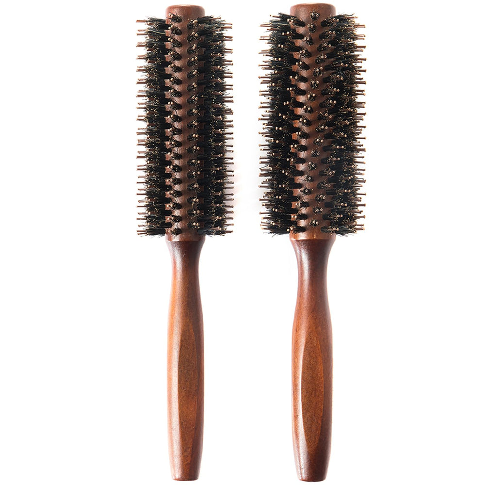 Brosse Puto ronde en poils de sanglier avec manche en bois, ensemble 2 en 1.
