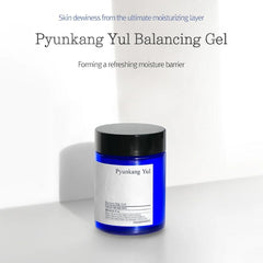 Application rapide du Gel Équilibrant Pyunkang Yul, absorption douce sur peau.