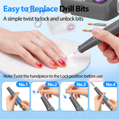 6 bandes abrasifs incluses pour ponçage rapide des ongles