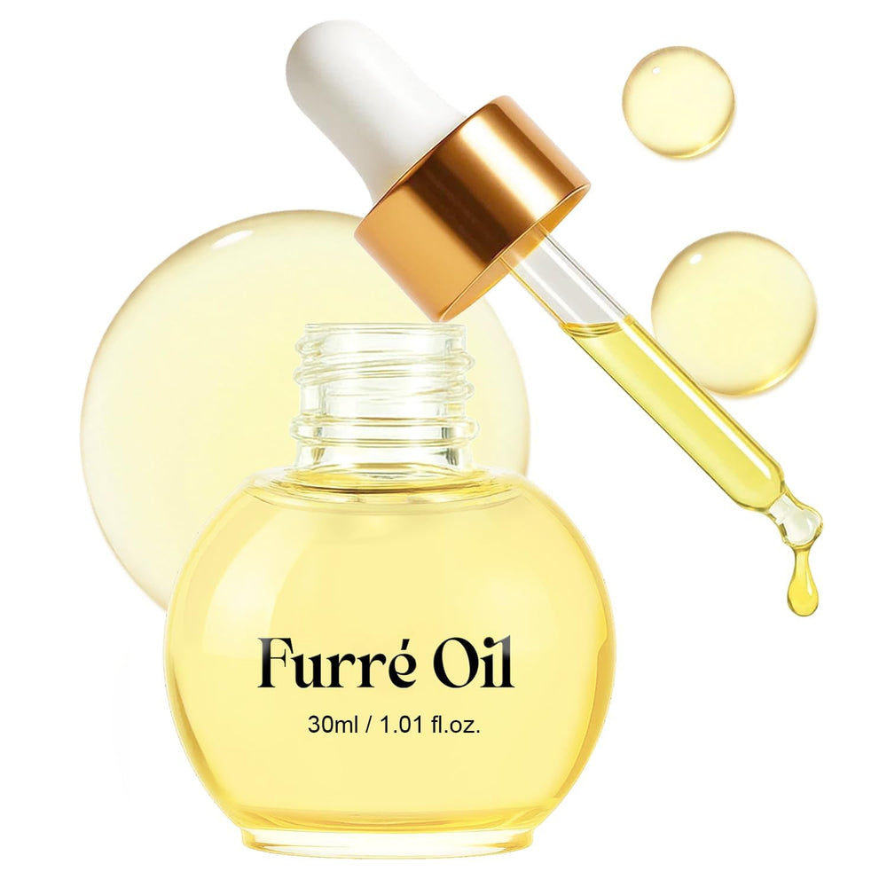 QAH Furré: bouteille huile après-rasage, soin hydratant léger pour peau sensible.
