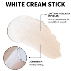 Qawnfy Bâton Blanc Cover, fini hydratant et lumineux