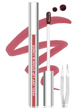 QCMME Lip Stain Peel Off montre une application nette et contours définis.