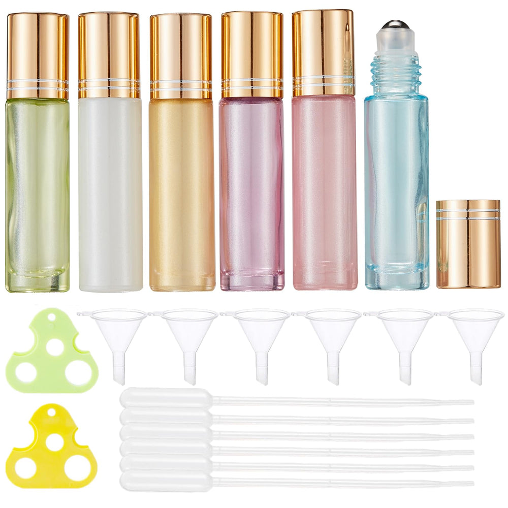 Bouteilles Qeuly roll-on 10 ml en couleur variée pour aromathérapie et parfums.