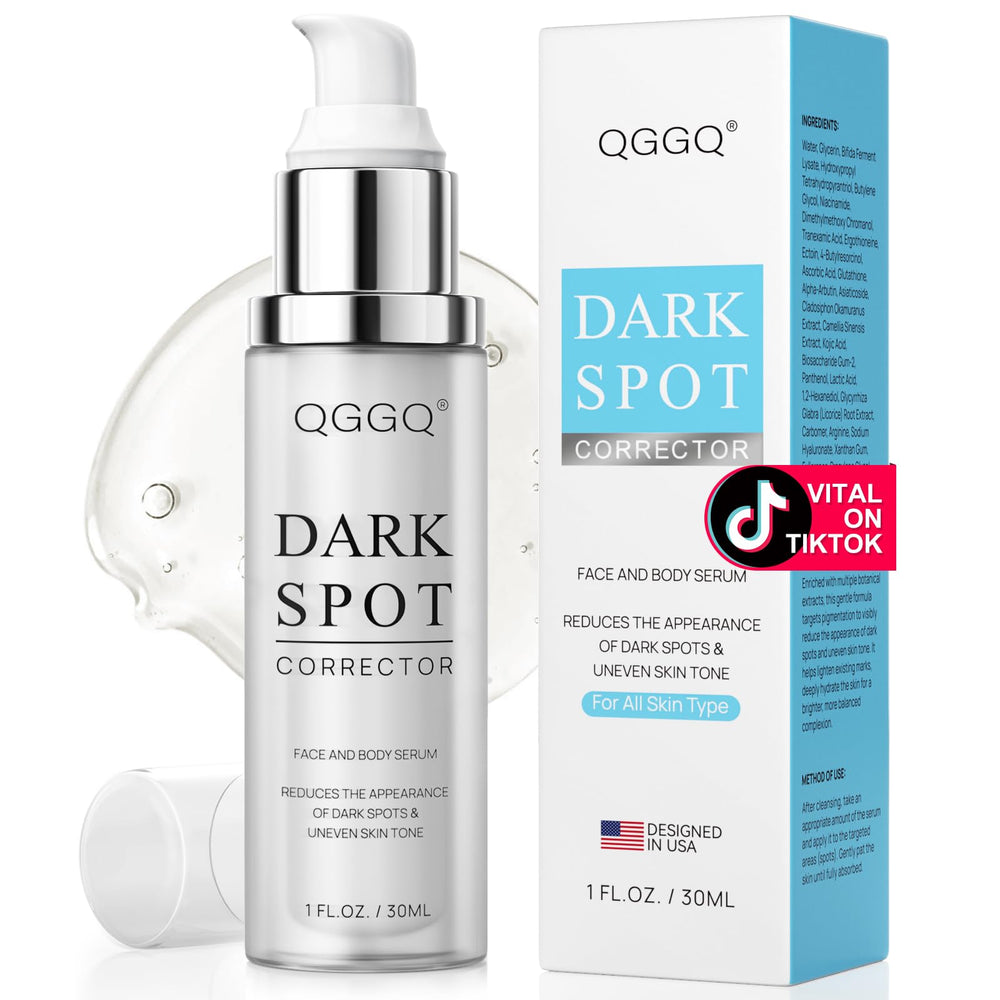 Sérum QGGQ taches visage pour un teint plus uniforme.
