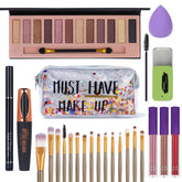 QiBest all-in-one makeup set eyeshadow palette with 12 nude shades for versatile day-to-night looks