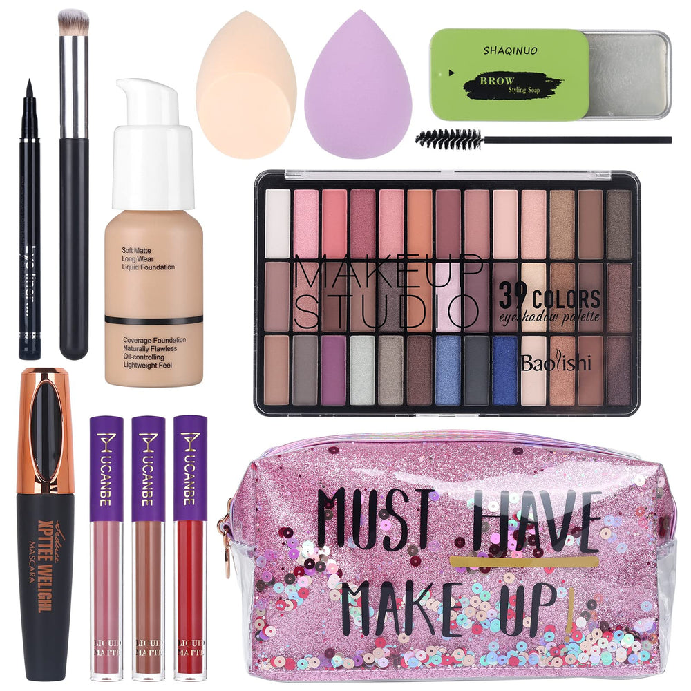 QiBest palette d'ombres yeux Nude fumées 39 couleurs pour un regard naturel et profond