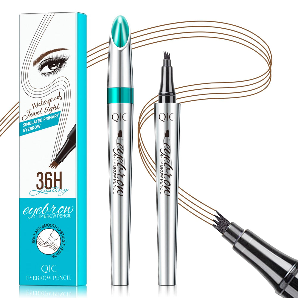 QIC - Crayon sourcils microblade 4 pointe pour des contours précis et naturels.