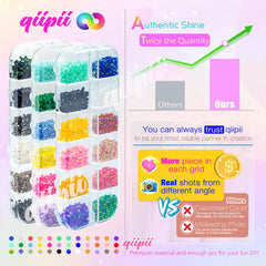 Qiipii strass résine translucide 2 mm à 14 facettes, reflets lumineux