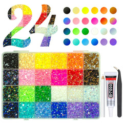 Qiipii strass résine arc-en-ciel 3mm et 4mm, idéal pour le nail art.