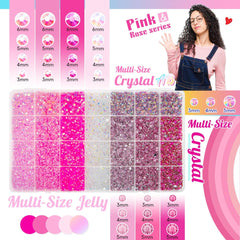 Qiipii strass résine rose dos plat 4mm pour ongles et créations