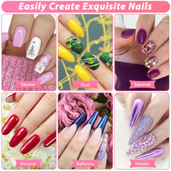 Qinzave coupe-ongles acrylique rose, outil précis pour modeller les ongles.