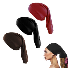 Qovelly Tube Dreadlocks gris foncé: protection nocturne des locs et réduction des frisottis.