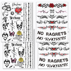 Tatouage Qpout fil de fer barbelé sur le cou pour un look audacieux et éphémère.