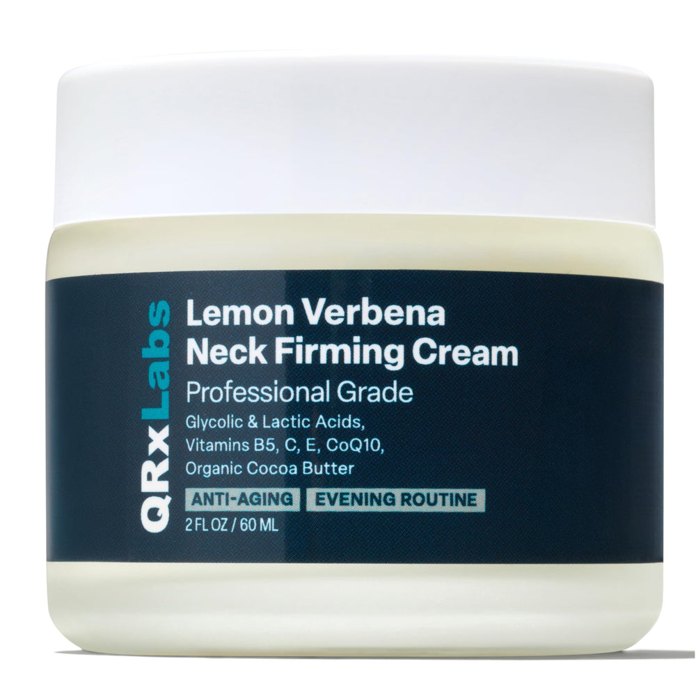 QRxLabs Crème Cou Verveine Citronnée nourrit et hydrate le cou.