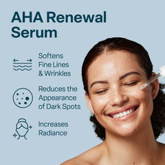 Sérum QRxLabs 15% glycolique, exfoliation douce pour peau sensible.