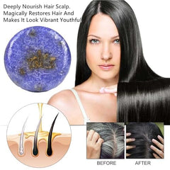 QUAAM barre-shampoing couleur naturelle cheveux gris, utilisation quotidienne