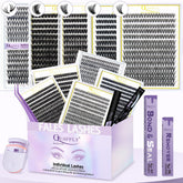 Kit QUAFFLY cils faux avec 5 paires pour looks naturels ou glamour