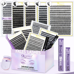 Kit QUAFFLY cils faux avec 5 paires pour looks naturels ou glamour