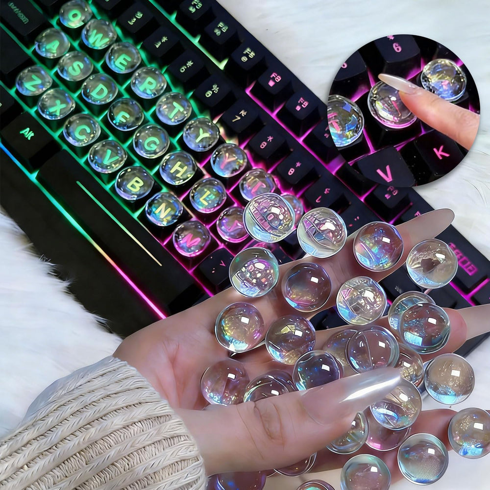 Stickers Quafochi clavier bulles verre clair pack complet pour claviers variés
