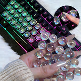 Stickers Quafochi clavier bulles verre clair pack complet pour claviers variés