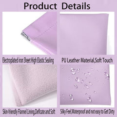 Mini pochette PU cuir Quarter Rainbow violet, compacte et légère pour cosmétiques.