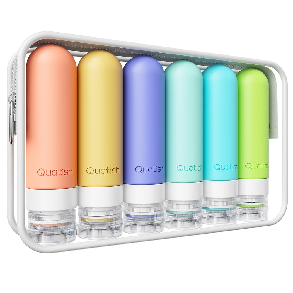 Quatish bouteilles voyage 3oz sans fuite avec bouchon étanche pour bagages.