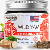 Crème équilibrante Four Elements 4E dans sa bouteille, soutien potentiel à l'équilibre naturel.