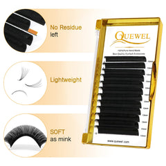 QUEWEL Easy Fan Lashes courbe C pour un regard soutenu et naturel.