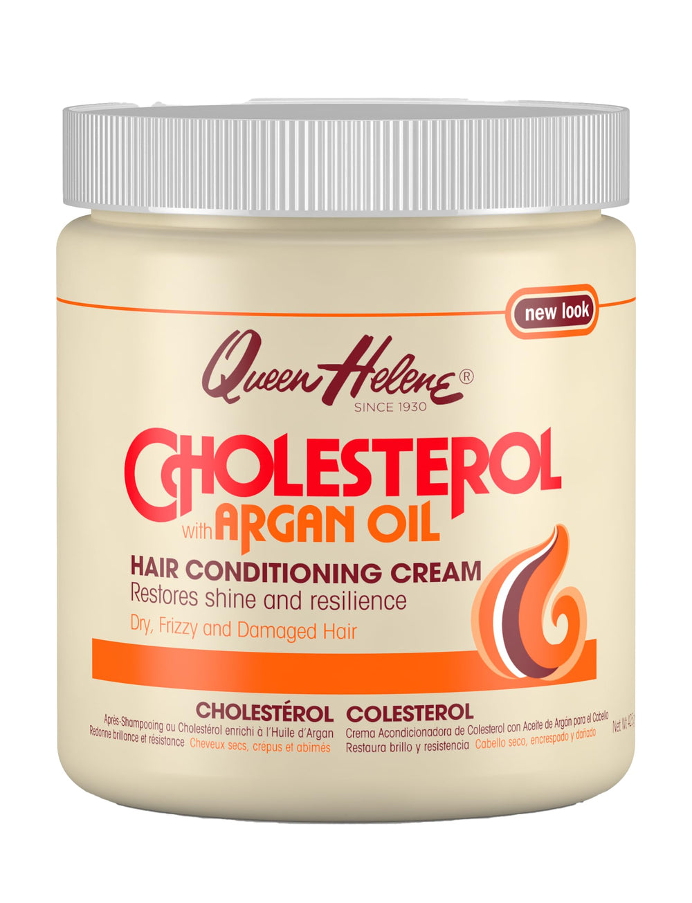 Queen Helene Cholesterol Crème Conditionneur Cheveux à l’huile d’argan, soin nourrissant.