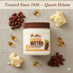Queen Helene Crème cacao, pot pratique pour usage quotidien.
