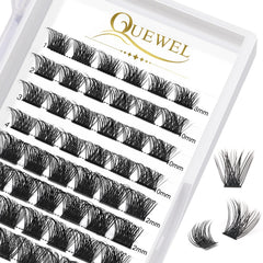QUEWEL cils cluster 72 pièces longueurs 8-16 mm pour look naturel
