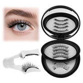 QUEWEL cils magnetiques - kit 2 paires, regard naturel et facile a porter