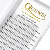 QUEWEL extensions de cils volume préfabriqués 3D 0,10 mm pose rapide