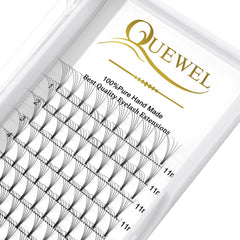 QUEWEL cils préfabriqués 5D 0,07 C 11 mm, rendu volumineux et naturel