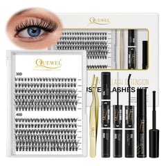 QUEWEL kit clusters cils 240 pièces – pour des looks variés à la maison
