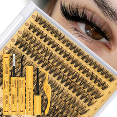 QUEWEL kit clusters cils 320 pièces pour pose naturelle et personnalisable.